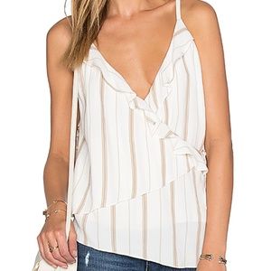 L/Academie The Ruffle Cami in Stripe
